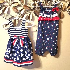 🇺🇸 Stars & Stripes Patriotic Toddler Bundle size 12-18 months